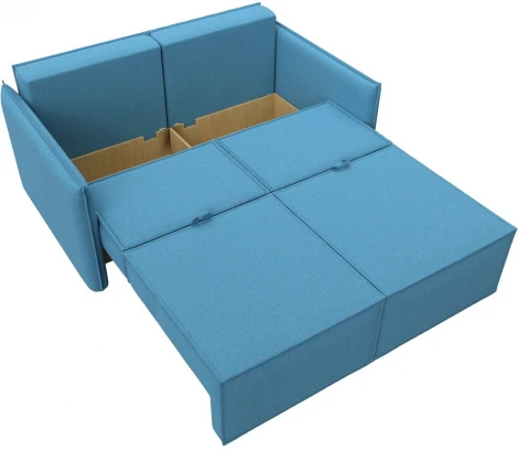 Диван прямой Либерти мини (Голубой/Рогожка) Лига Диванов арт.121915