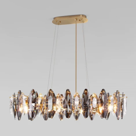 Подвесной светильник c хрусталем Bogate's Onyx 372/8 Strotskis (220V, на тросе)