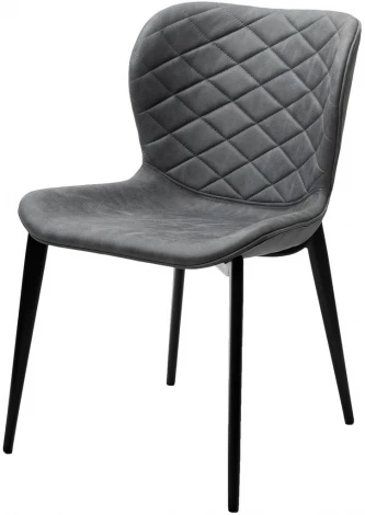 Стул КЛОД, цвет Kiprus-12 Темно-серый, искусственная замша / черный каркас М-City