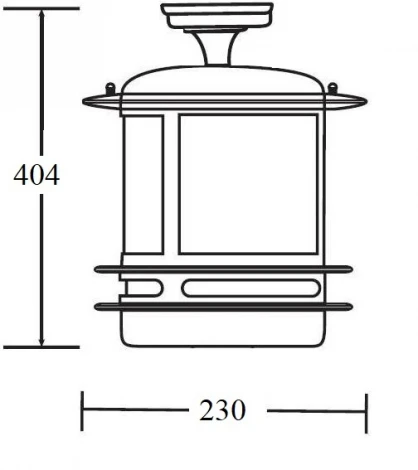 Потолочный светильник уличный Oasis Light TOKIO 68305A Bl opal (220V, фонарь, IP44)