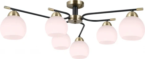 Потолочная люстра на штанге ILLUMICO IL0638-6CSQ-24 AB BK LIBRA (220V)