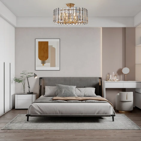 Потолочная люстра хрустальная на штанге Arte Milano Sorrento-5209 375209/6/80/490 GD (220V)