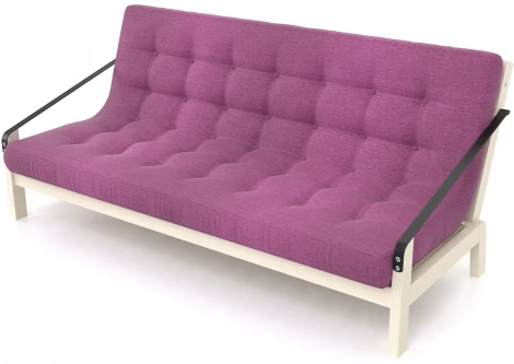 Диван Arsko Локи беленый дуб фиолетовая рогожка