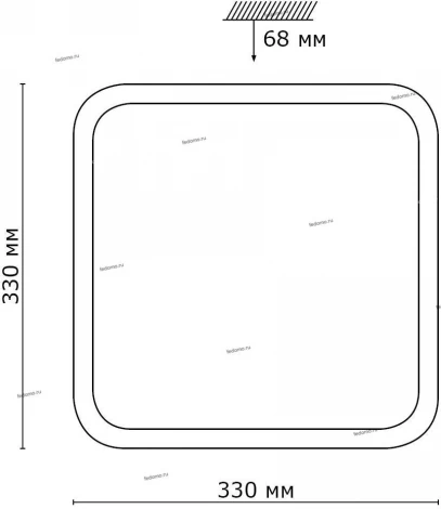 Настенно-потолочный светильник Sonex Kvadri 2014/B