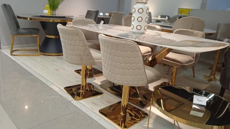 Стул обеденный IST-CASA Лоренсо вращающийся DC-3988, бежевый