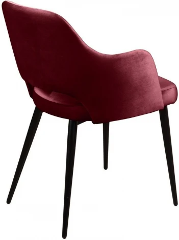 Стул William с подлокотниками, бархат винно-красный 16/ черный конус Top Concept арт.22064