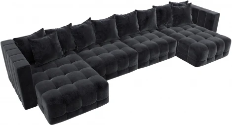 Диван П-образный Лига-052 НПБ Лонг Лига Диванов (Велюр) арт.128844
