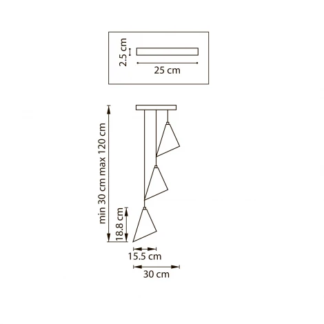 Подвесной светильник Lightstar Cone GW 757036