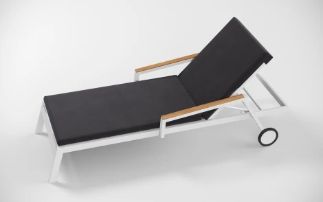 Шезлонг Gardenini Sogno S (Алюминий,Ткань/Белый,Антрацит) SSGNS.020500.N3