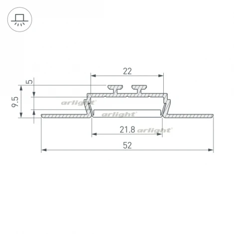 Профиль KLUS-LOCK-FM-2000 ANOD (Алюминий) 019185 Arlight