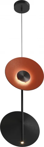 Подвесной светильник ST Luce Sentito SL3003.403.03 Черный/Оранжевый, Черный LED 3*2W 3000K (220V, на проводе, круглые)
