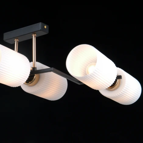 Потолочная люстра на штанге ILLUMICO IL0809-6ASQ-25 BK AB NAPLES (220V)