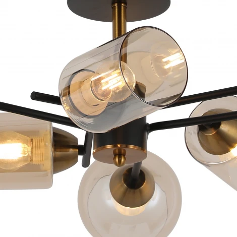Потолочная люстра на штанге ILLUMICO IL8243-6COU-79 BK GD (220V)