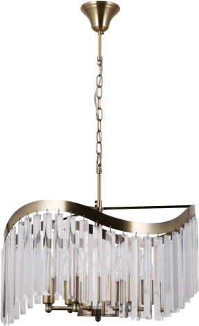 Подвесная люстра хрустальная Moderli Wave V10767-6P (220V, на цепи)