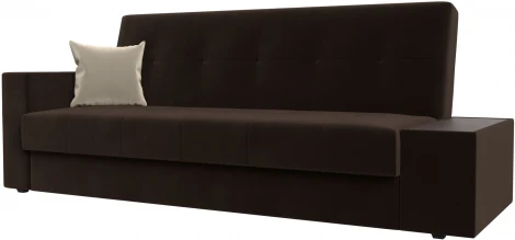 Диван-книжка Лига-020 стол справа (Коричневый,Бежевый/Микровельвет) Лига Диванов арт.118504