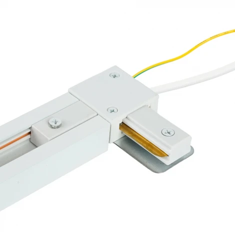 Коннектор угловой однофазный для шинопровода с проводом белый Feron LD1021C 52153