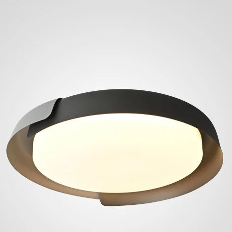 Потолочный светильник круглый Adda Black/Wood Imperiumloft Adda01 (223831-23) (LED, 220V, пульт управления, круглые)