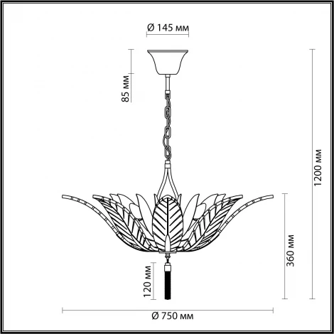 Подвесная люстра Odeon Light Floweri 4838/8