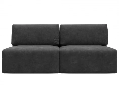 Диван прямой модульный Лига-060 НПБ (ЛДСП,Брус,Фанера/Пластик/Велюр/Темно-серый) Лига Диванов 129470