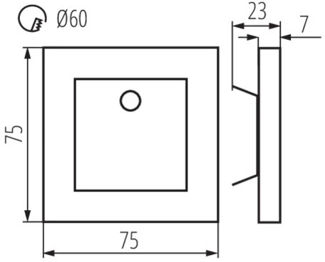 Подсветка ступеней лестницы встраиваемая светодиодная с датчиком движения Kanlux APUS 27370 (12V)