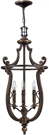 Подвесная люстра Plymouth HK-PLYMOUTH4-P Hinkley (220V, на цепи, свеча)