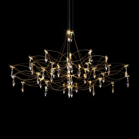 Подвесная люстра светодиодная Loft It Mira 10590/1000 Gold Asfour