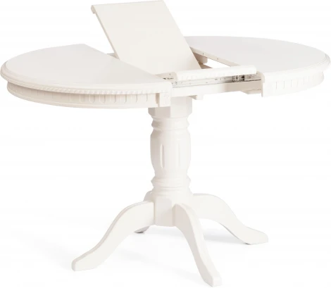 Стол STEFANO круглый (Бук,МДФ /Белый)