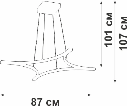 Подвесной светильник светодиодный LED 58Вт, 4000К Vitaluce V2707-9/4S (220V, на тросе)