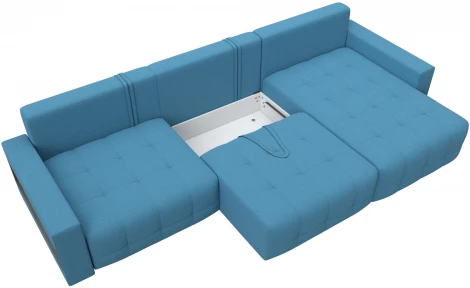 Диван угловой с полками Лига-053 НПБ Лонг Лига Диванов (Рогожка) арт.128956