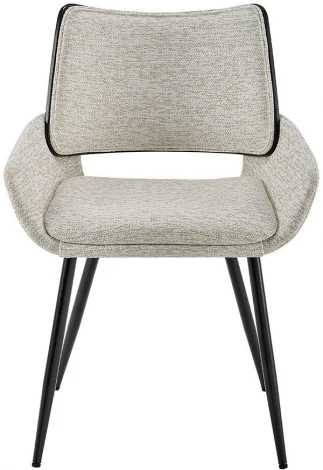 Стул ESF JY6286X-T2 бежевый #OTE TOPIC103/черный/Ткань,Дерево,Шпон,Металл