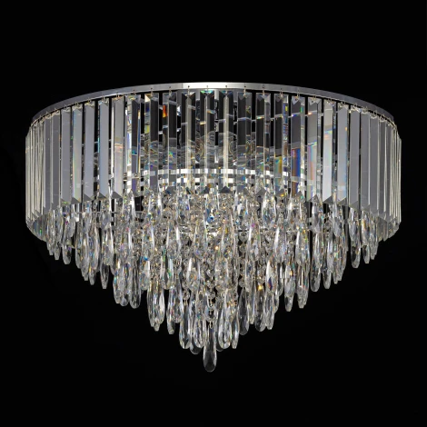 Потолочная люстра каскадная хрустальная Citilux Leonna CL320191