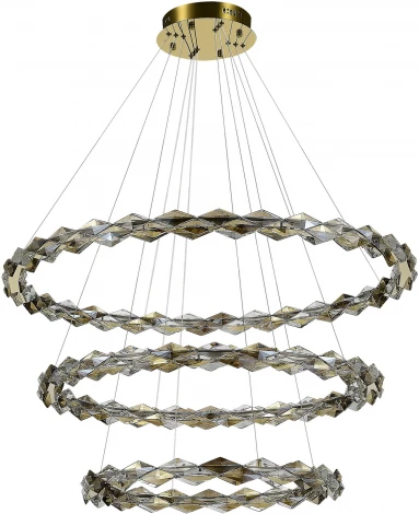 Подвесной светильник ST Luce Diamanta SL6009.203.03 Хром/Прозрачный, Янтарный LED 1*75W 3000K (220V, на тросе)