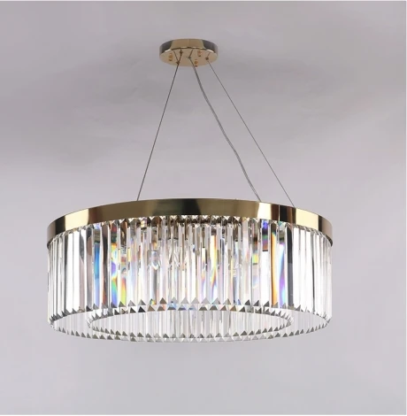 Подвесная люстра Newport 10110 10110+1/C gold (220V, хрусталь, на тросе, круглые)