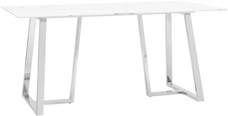 Стол обеденный Stool Group Даллас 160*90 белый стеклянный УТ000002668