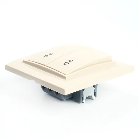 Переключатель двухклавишный (слоновая кость) Stekker Эрна 39920