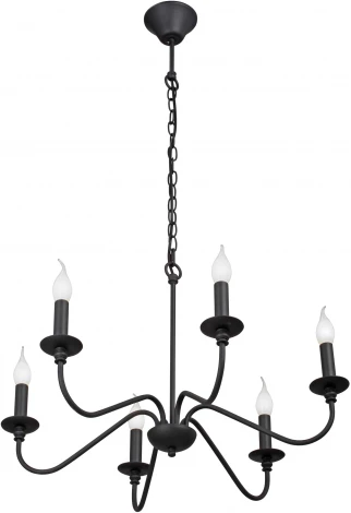 Подвесная люстра V3987-1/6 Vitaluce (220V, на цепи, свеча)