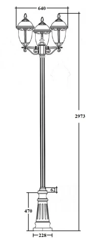 Наземный фонарь Oasis Light St.LOUIS L 89110LB B2 Bl мат/тр
