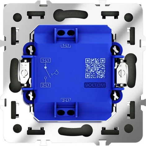 Выключатель с самовозвратом одноклавишный (графит) Voltum S70 VLS010607