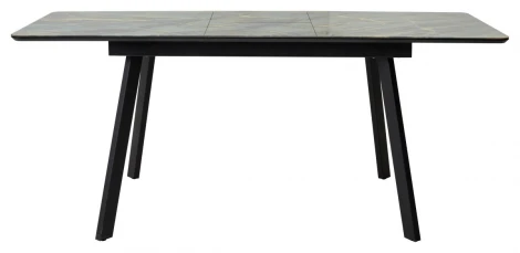 Стол АРУБА 140 ШТОРМ, стекло / ЧЕРНЫЙ