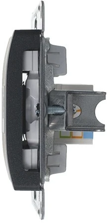 Телефонная розетка встраиваемая RJ-11 (антрацит) Systeme Electric Glossa GSL000781T