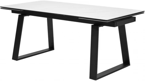 Стол VASTO 180 MARBLES KL-99 Белый мрамор матовый, итальянская керамика/ черный каркас М-City