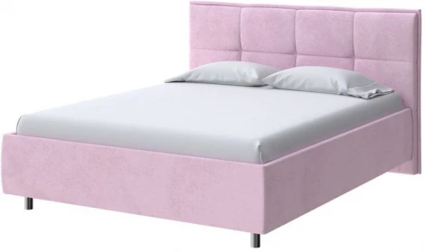 PROxSON Кровать Lino без основания (Ткань: Велюр Teddy Розовый фламинго) 90x190