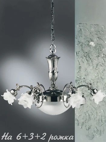 Подвесная люстра Nervilamp 2015 2015/6+3+2/ST (220V, на цепи)