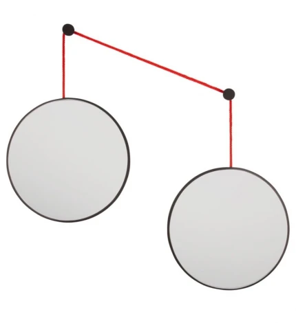Balance M Black 2 зеркала по 40см на красном шнуре Art-Zerkalo SM201RBL 13882