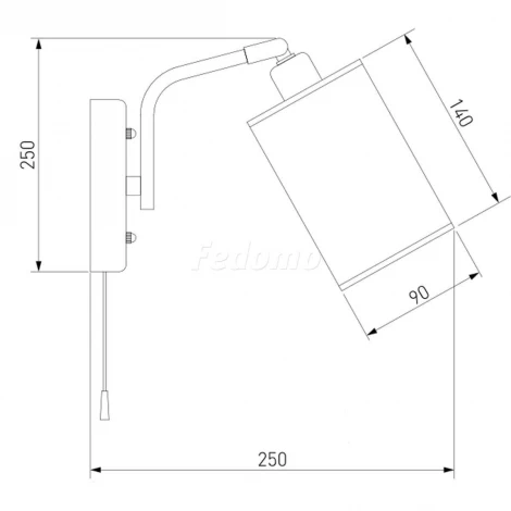 Бра Eurosvet Duetto 70072/1 черный