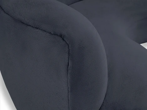 Диван Patti 2400 ОГОГО (арт.853231), (Мех/Черный)