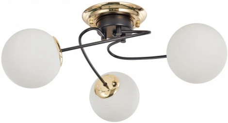 Потолочная люстра Arte Milano Neapolis-76408 276408/3 BK/GD (220V, шар)