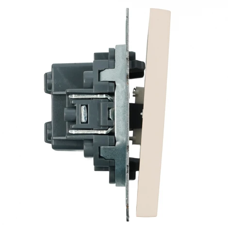 Переключатель одноклавишный перекрестный (кашемир, soft touch) Stekker Эмили 49897