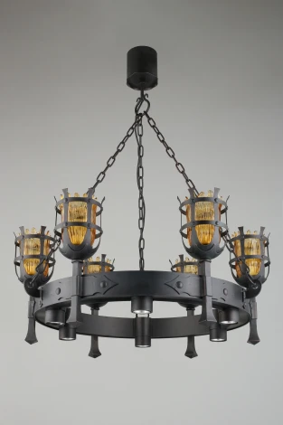 Подвесная люстра Aployt Simona APL.500.03.12 (220V, на цепи, под старину, факел)