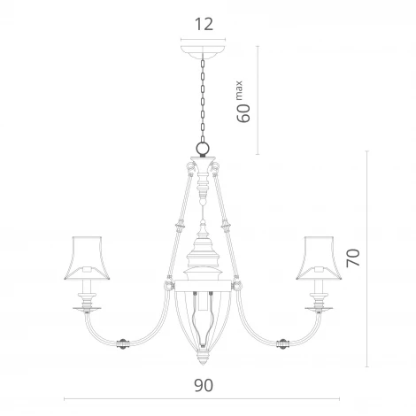 Подвесная люстра Divinare Archeo 1165/01 LM-8